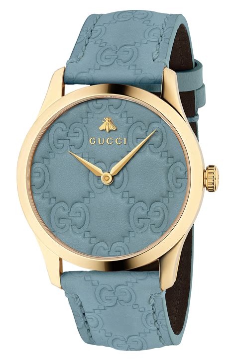 monture femme gucci|Gucci watch women's leather band.